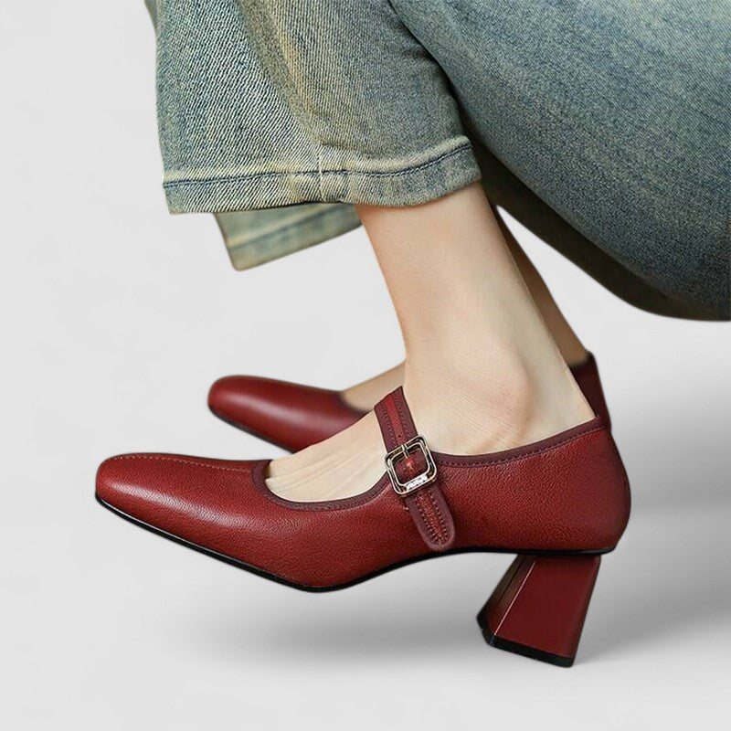 Rochelle – Heeled Mary Janes with Block Heel
