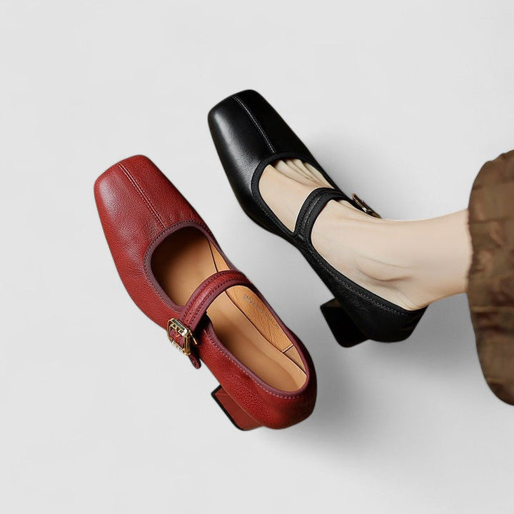 Rochelle – Heeled Mary Janes with Block Heel