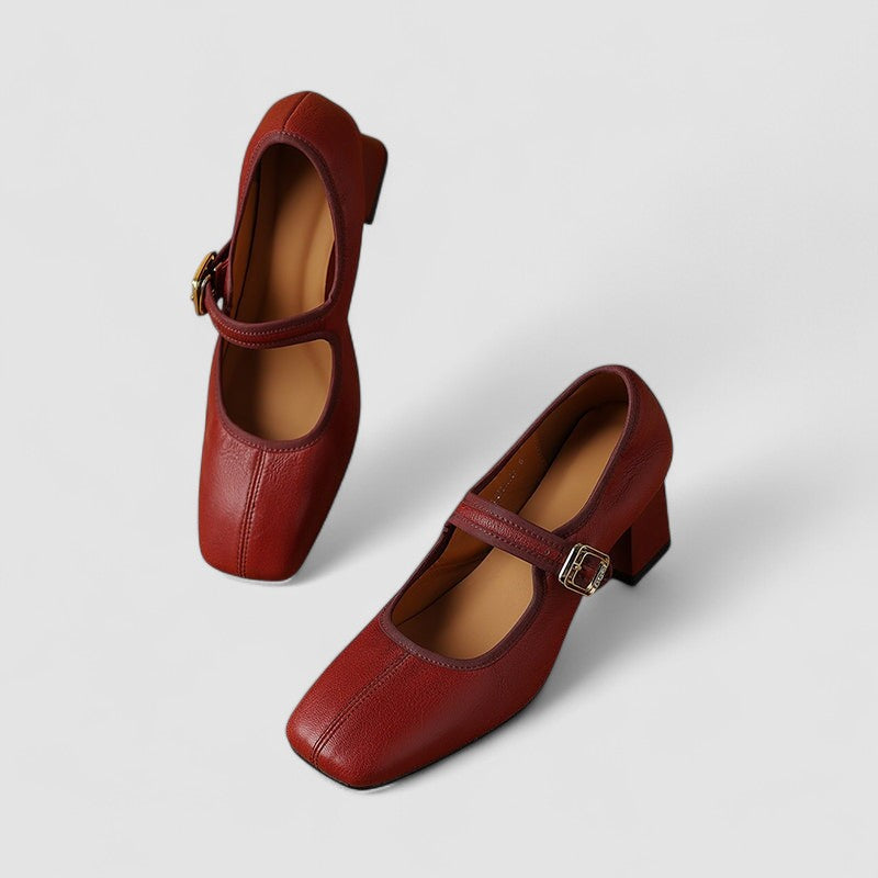 Rochelle – Heeled Mary Janes with Block Heel