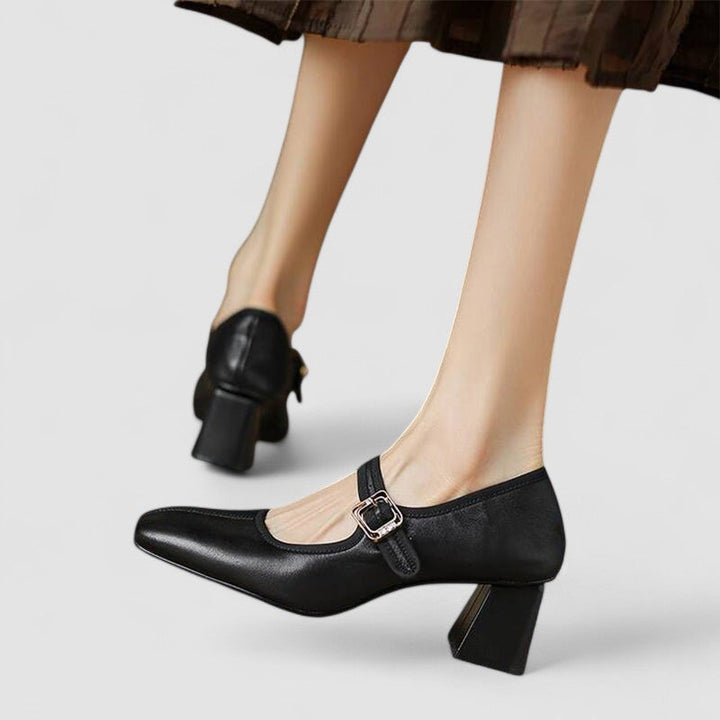 Rochelle – Heeled Mary Janes with Block Heel