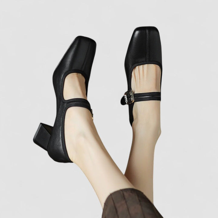 Rochelle – Heeled Mary Janes with Block Heel