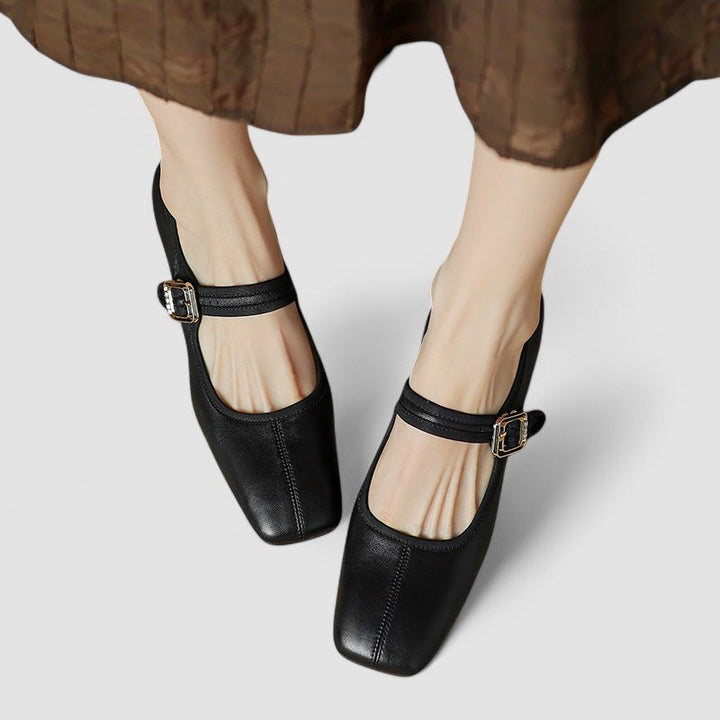 Rochelle – Heeled Mary Janes with Block Heel