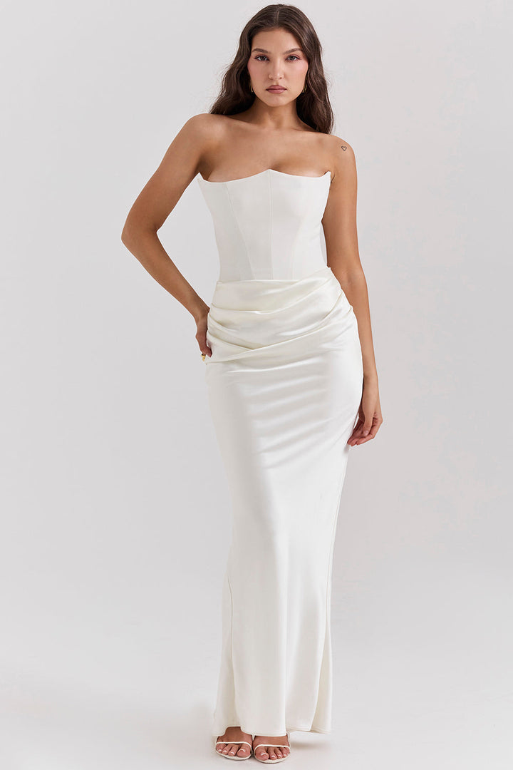 Natasha – Strapless Corset Maxi Dress