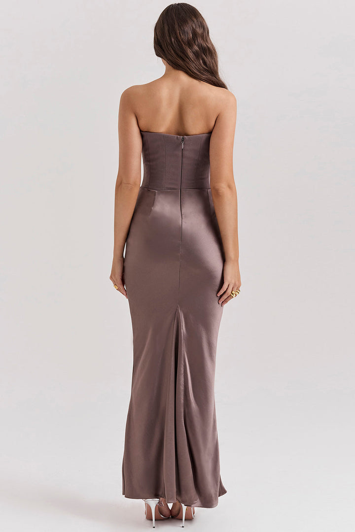 Natasha – Strapless Corset Maxi Dress