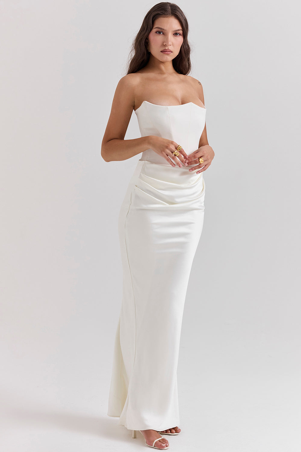 Natasha – Strapless Corset Maxi Dress