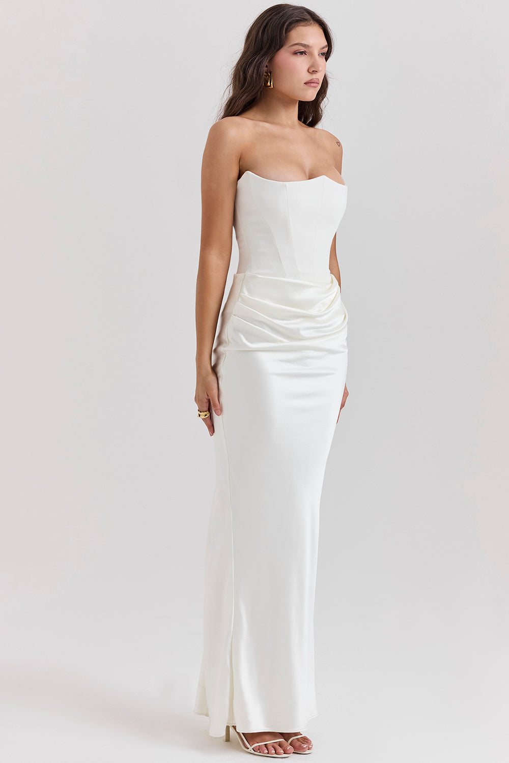 Natasha – Strapless Corset Maxi Dress
