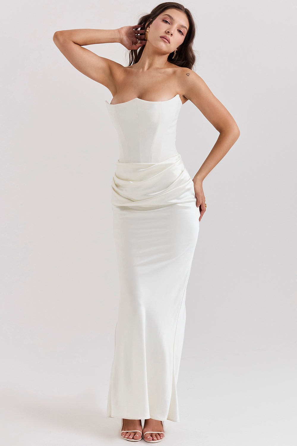 Natasha – Strapless Corset Maxi Dress