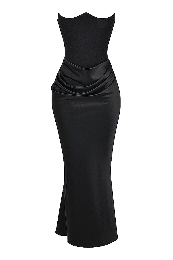 Natasha – Strapless Corset Maxi Dress