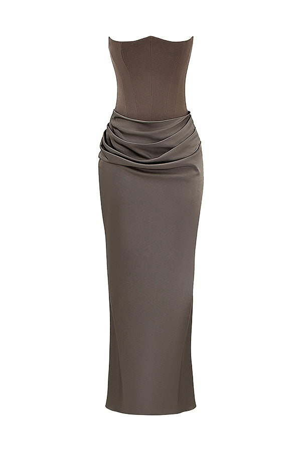 Natasha – Strapless Corset Maxi Dress
