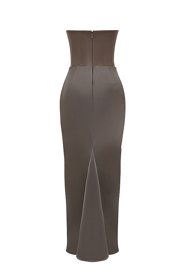 Natasha – Strapless Corset Maxi Dress