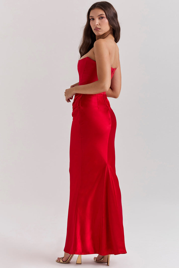 Natasha – Strapless Corset Maxi Dress