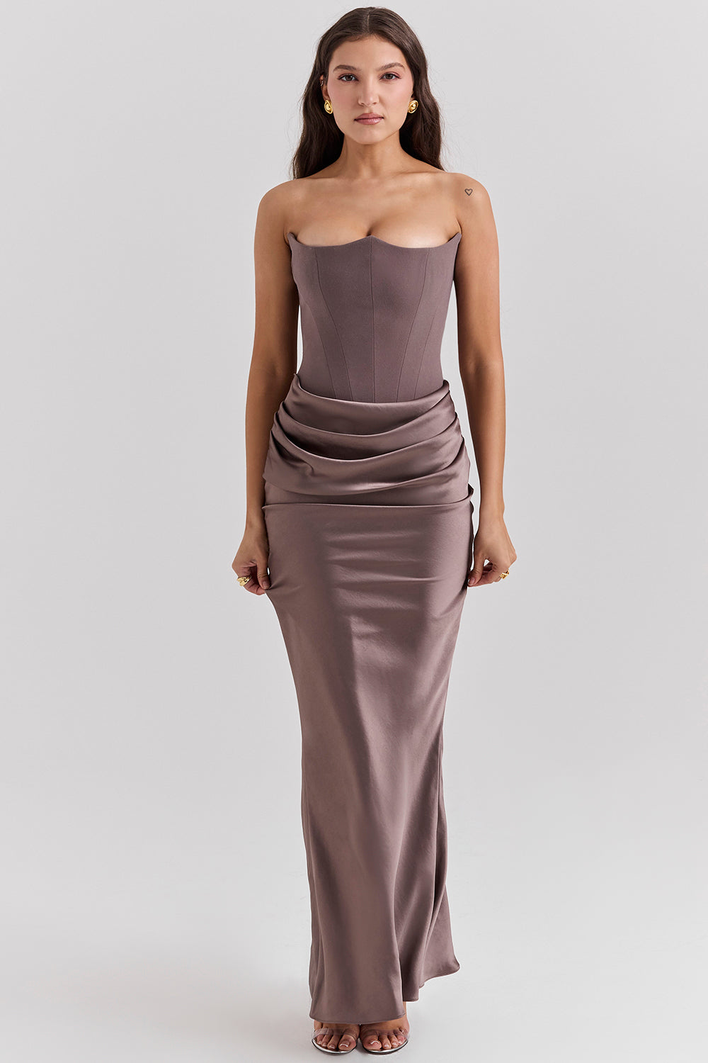 Natasha – Strapless Corset Maxi Dress