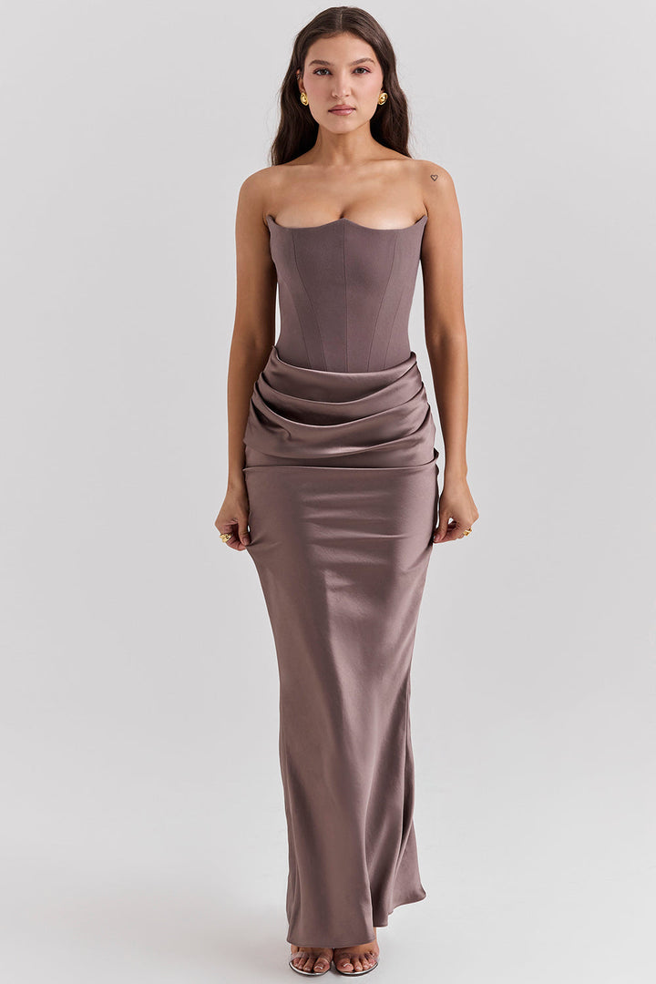 Natasha – Strapless Corset Maxi Dress