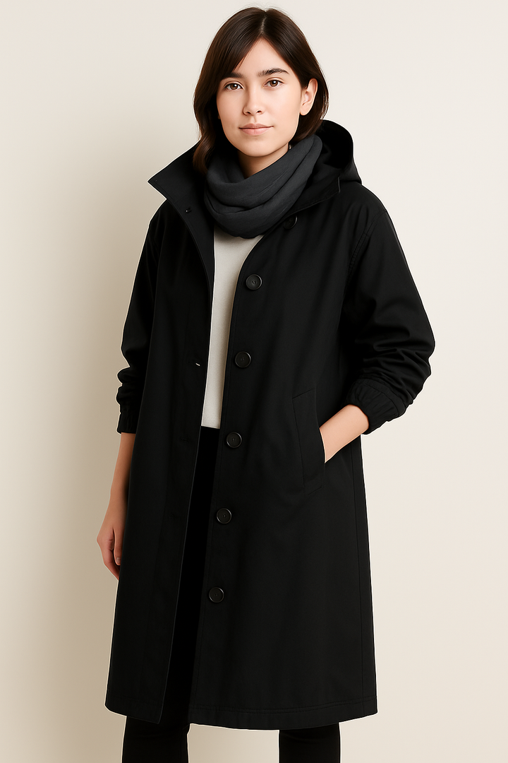 Myla – Women's Hooded Single-Breasted Trench Coat