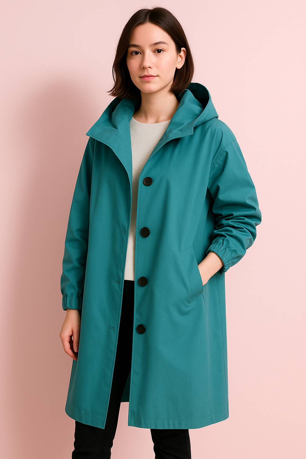 Myla – Women's Hooded Single-Breasted Trench Coat