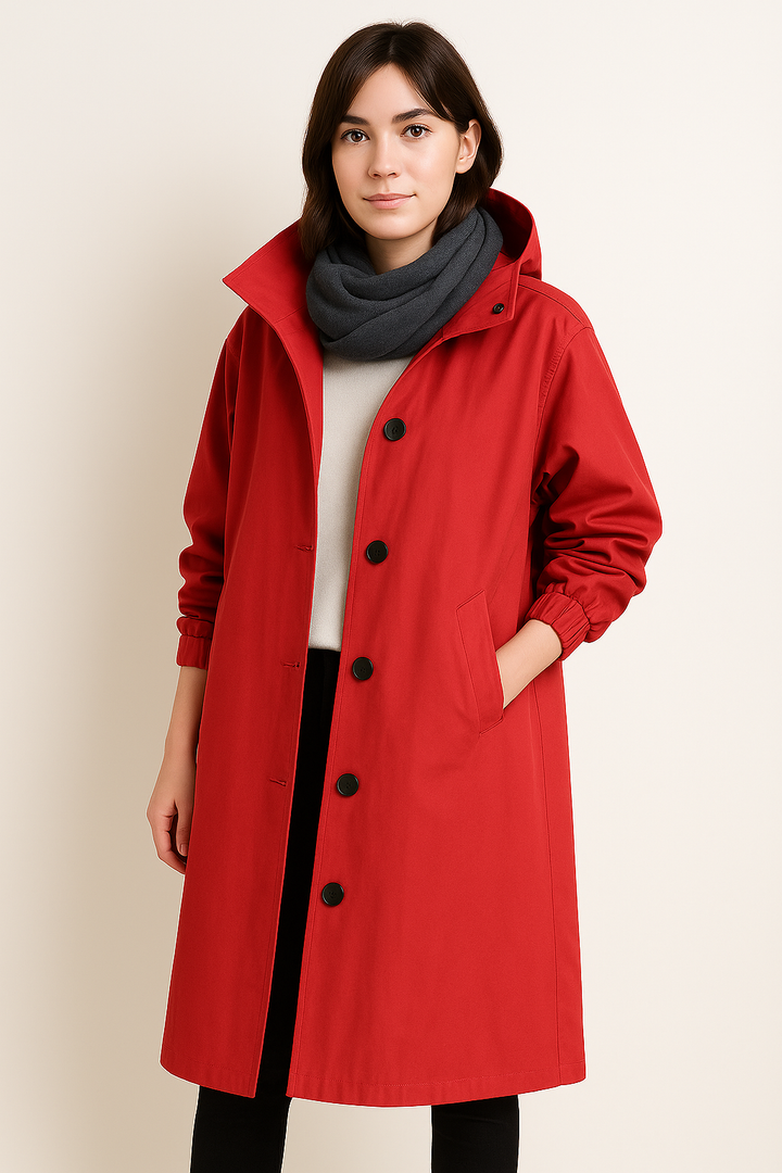 Myla – Women's Hooded Single-Breasted Trench Coat