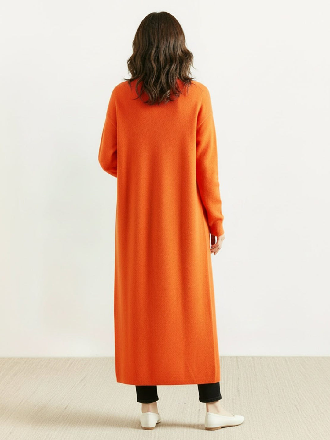 Nanette – Women's Long Open-Front Cardigan with Pockets