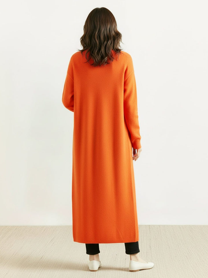 Nanette – Women's Long Open-Front Cardigan with Pockets