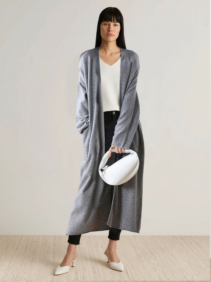 Nanette – Women's Long Open-Front Cardigan with Pockets