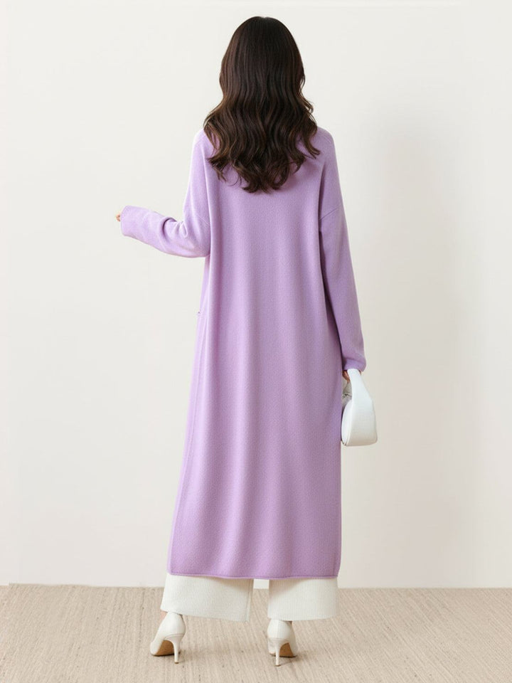 Nanette – Women's Long Open-Front Cardigan with Pockets