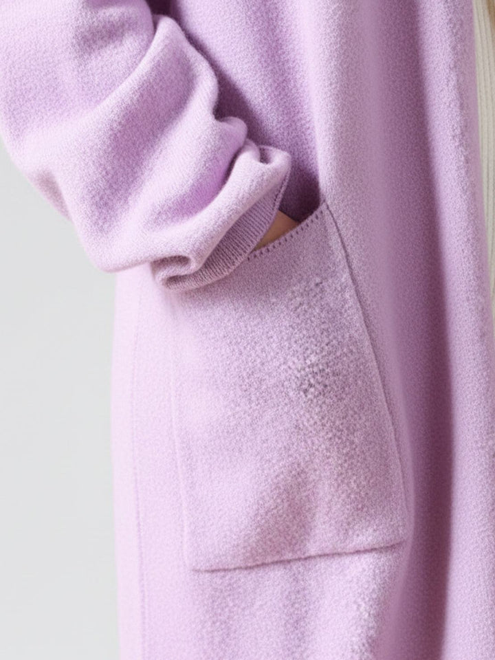 Nanette – Women's Long Open-Front Cardigan with Pockets