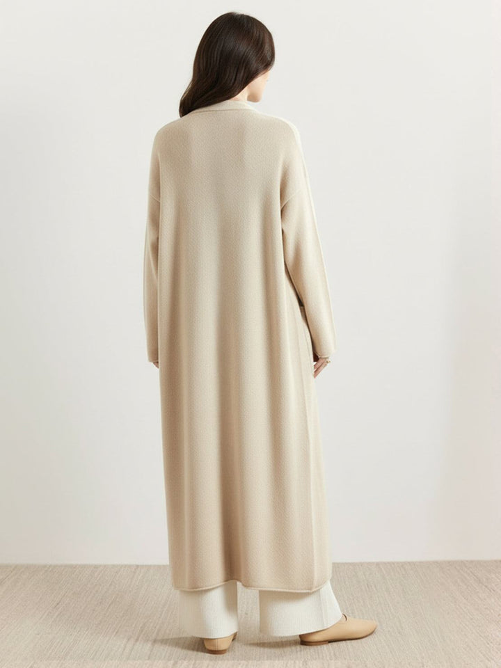 Nanette – Women's Long Open-Front Cardigan with Pockets