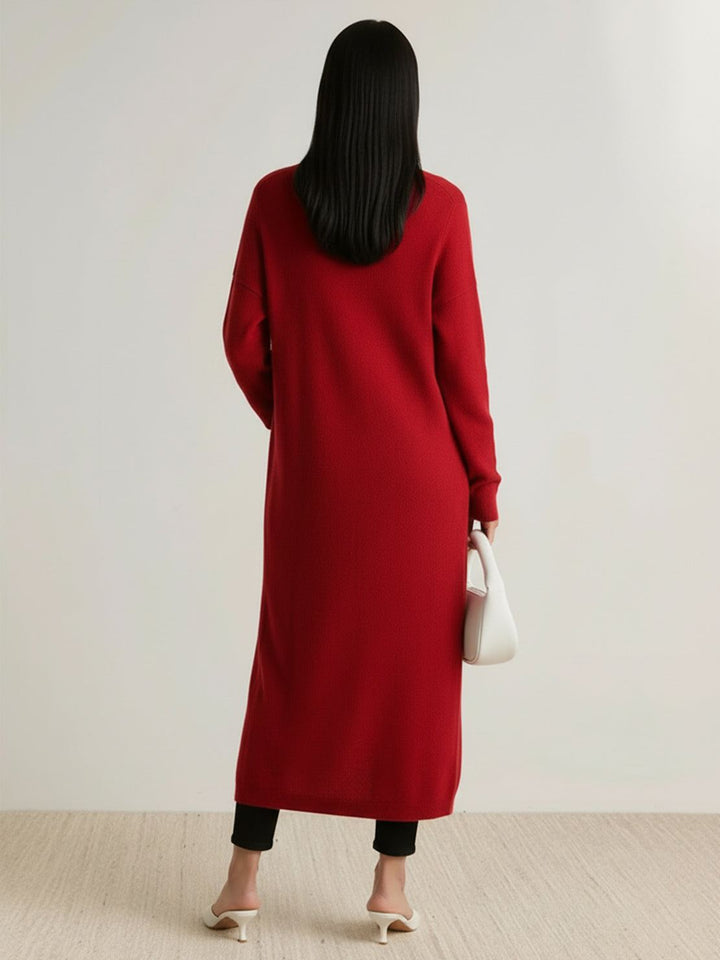Nanette – Women's Long Open-Front Cardigan with Pockets
