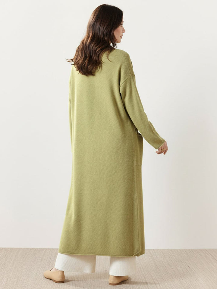 Nanette – Women's Long Open-Front Cardigan with Pockets