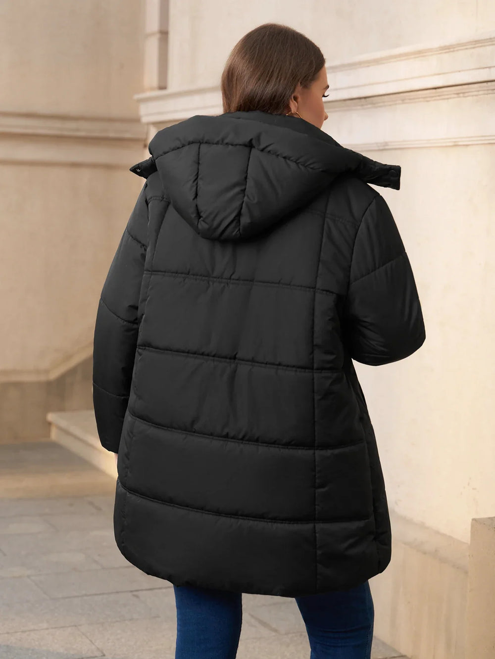 Nayeli – Women's Plus Size Hooded Quilted Puffer Coat