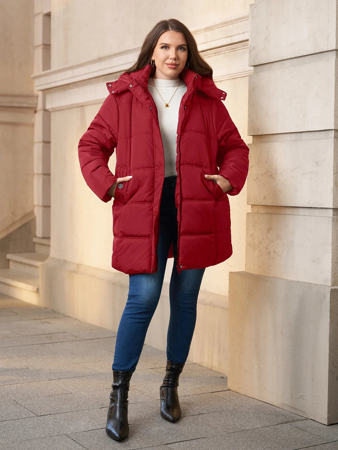 Nayeli – Women's Plus Size Hooded Quilted Puffer Coat