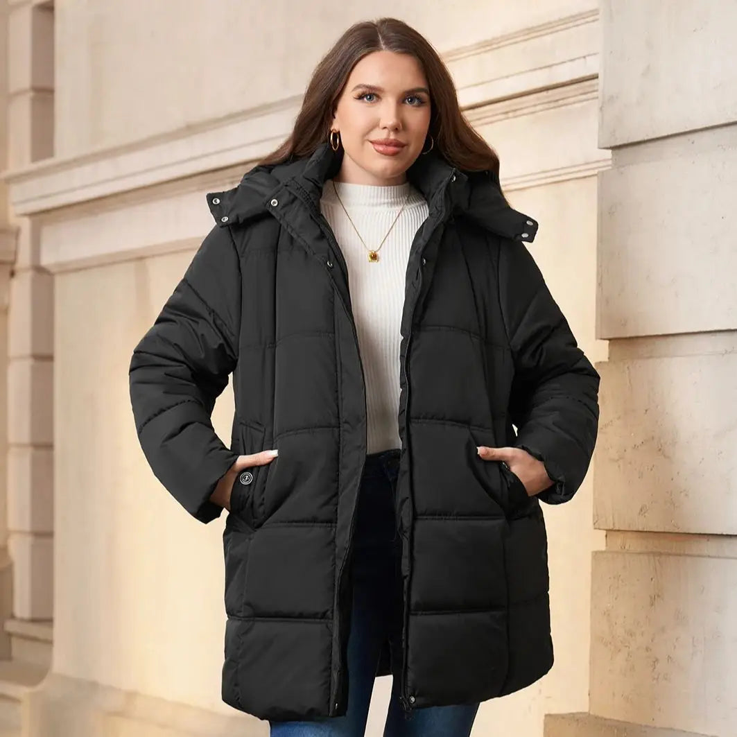 Nayeli – Women's Plus Size Hooded Quilted Puffer Coat