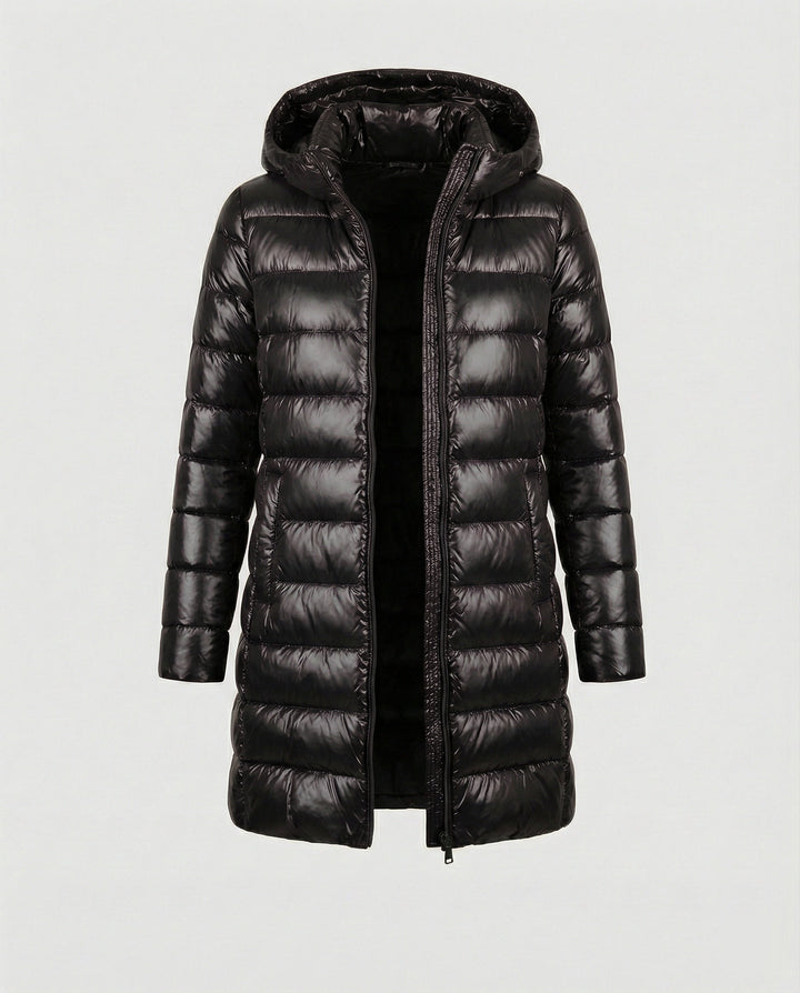 Marion – Hooded Down-Look Puffer Coat, Lightweight