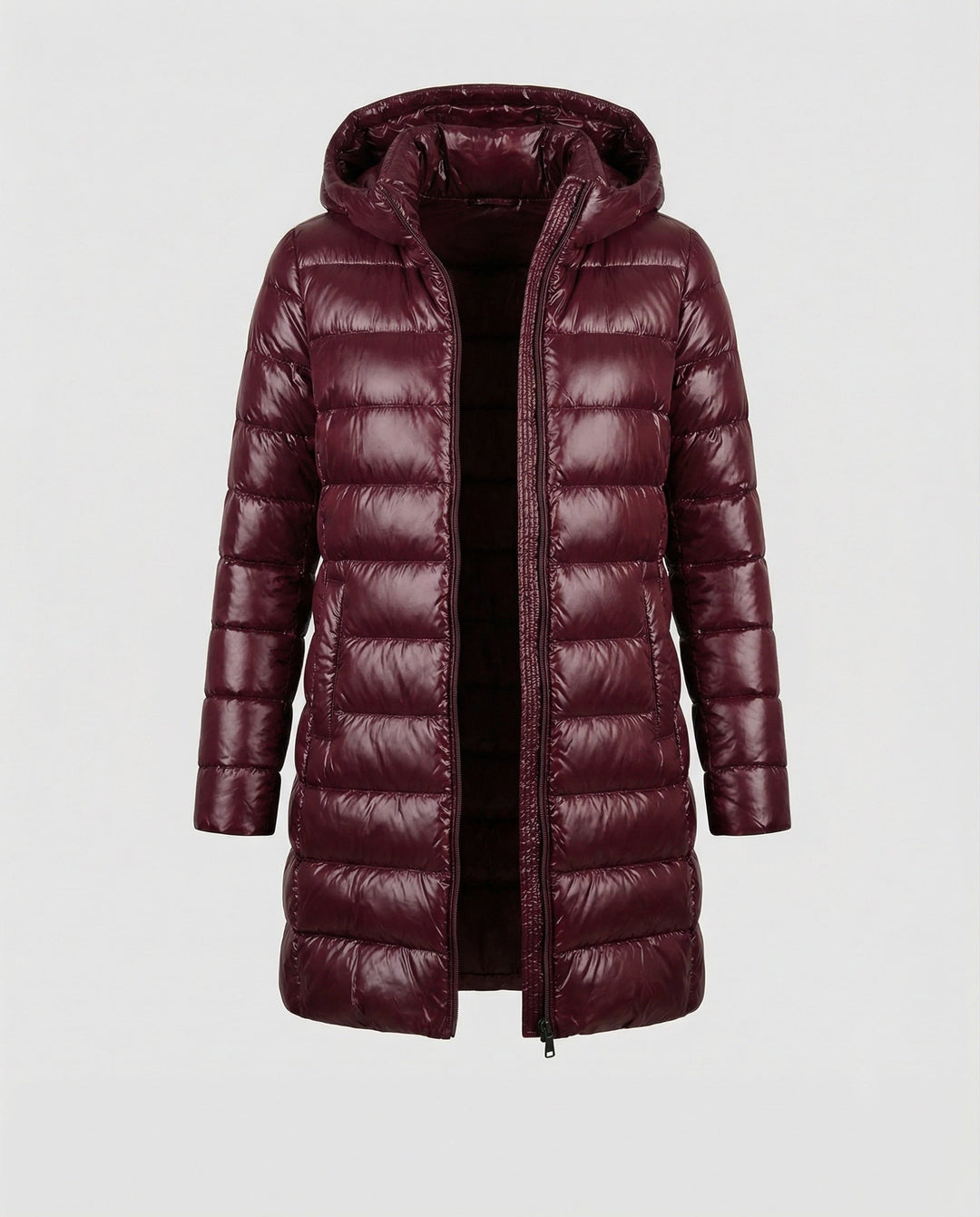 Marion – Hooded Down-Look Puffer Coat, Lightweight