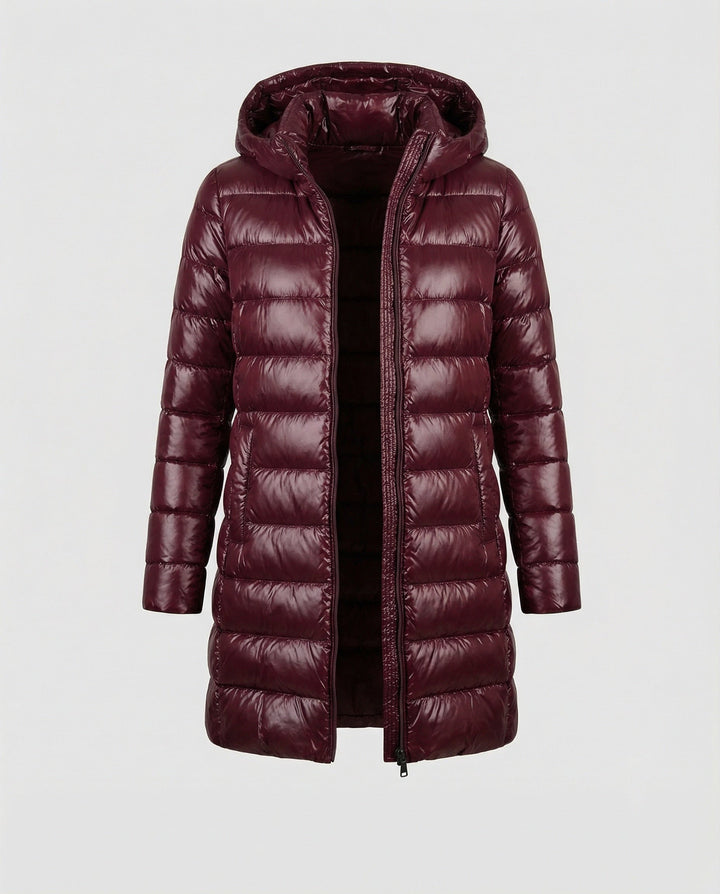 Marion – Hooded Down-Look Puffer Coat, Lightweight