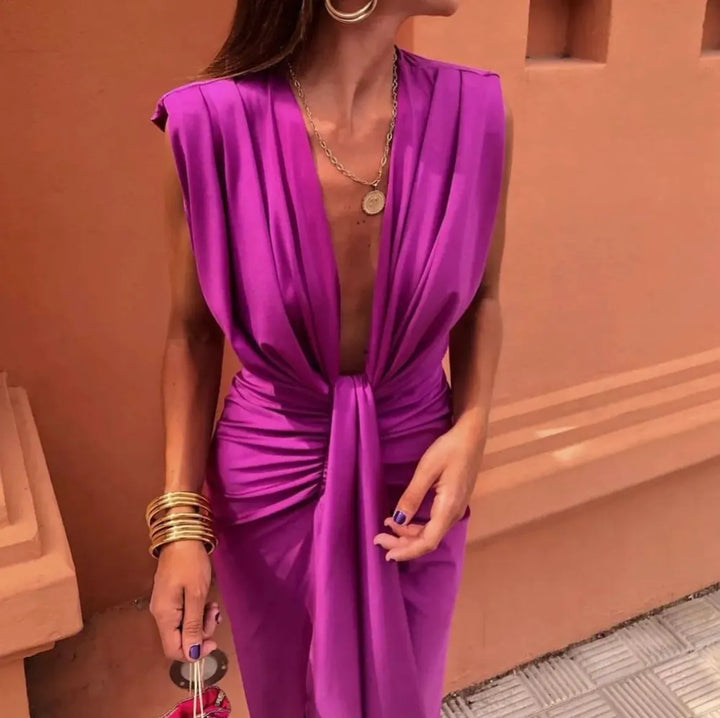 Florence | Soft Pleated Midi Dress