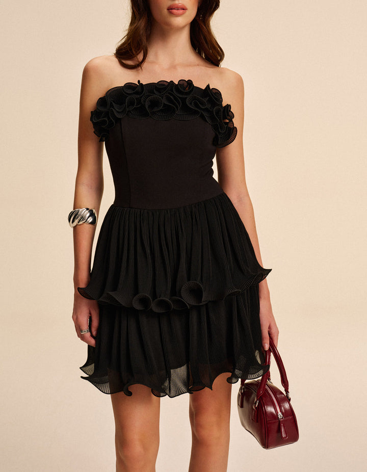 Patrice – Strapless Ruffle Mini Dress