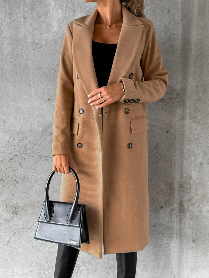 Sibilla | Double-Breasted Longline Refined Coat