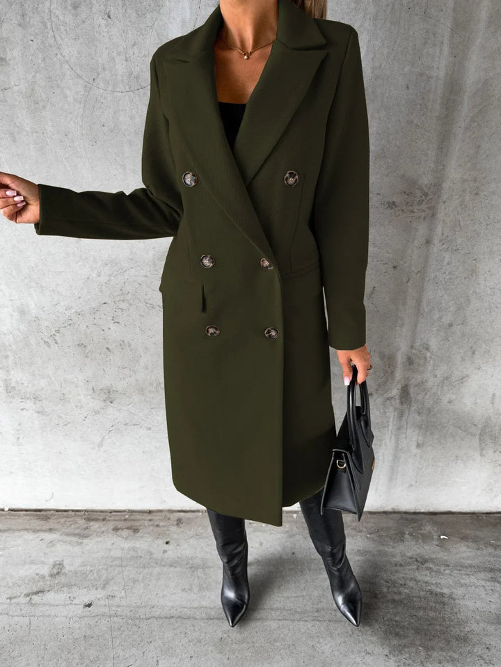 Sibilla | Double-Breasted Longline Refined Coat