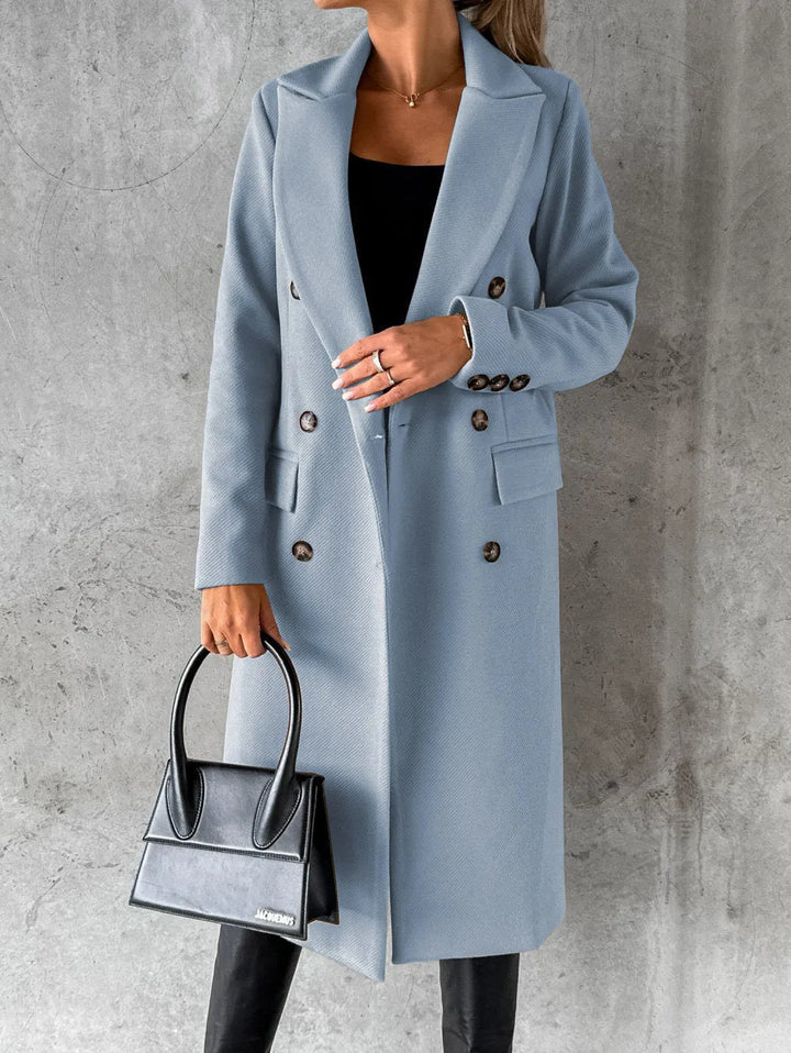 Sibilla | Double-Breasted Longline Refined Coat