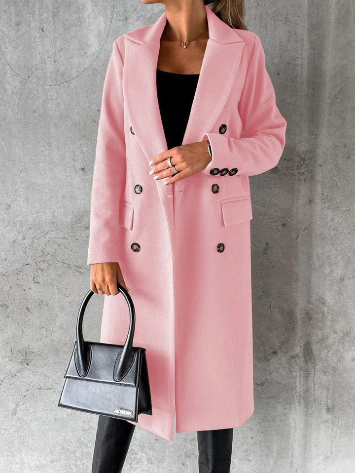 Sibilla | Double-Breasted Longline Refined Coat