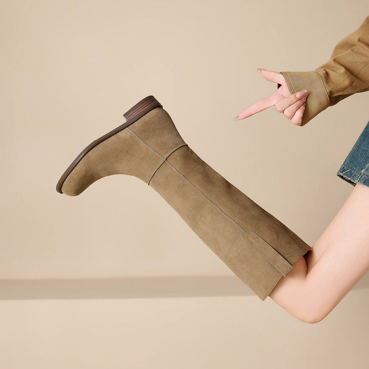 Sloan – Women's Flat Suede-Look Knee-High Boots