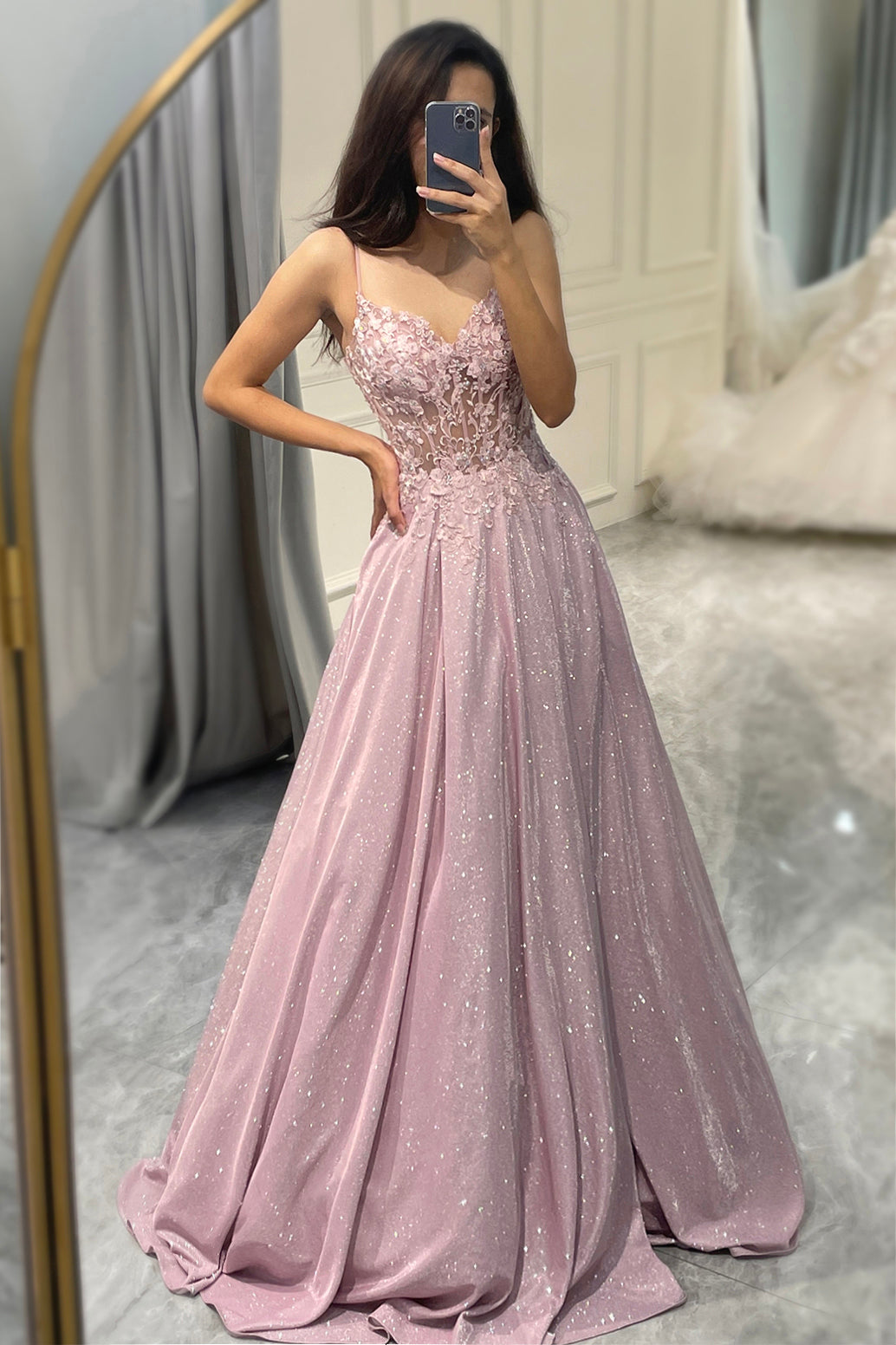 Miriam – Embellished Floral Ball Gown Wedding Guest Dress