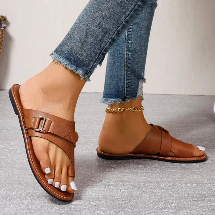 Cameron – Buckle-Strap Mule Sandals