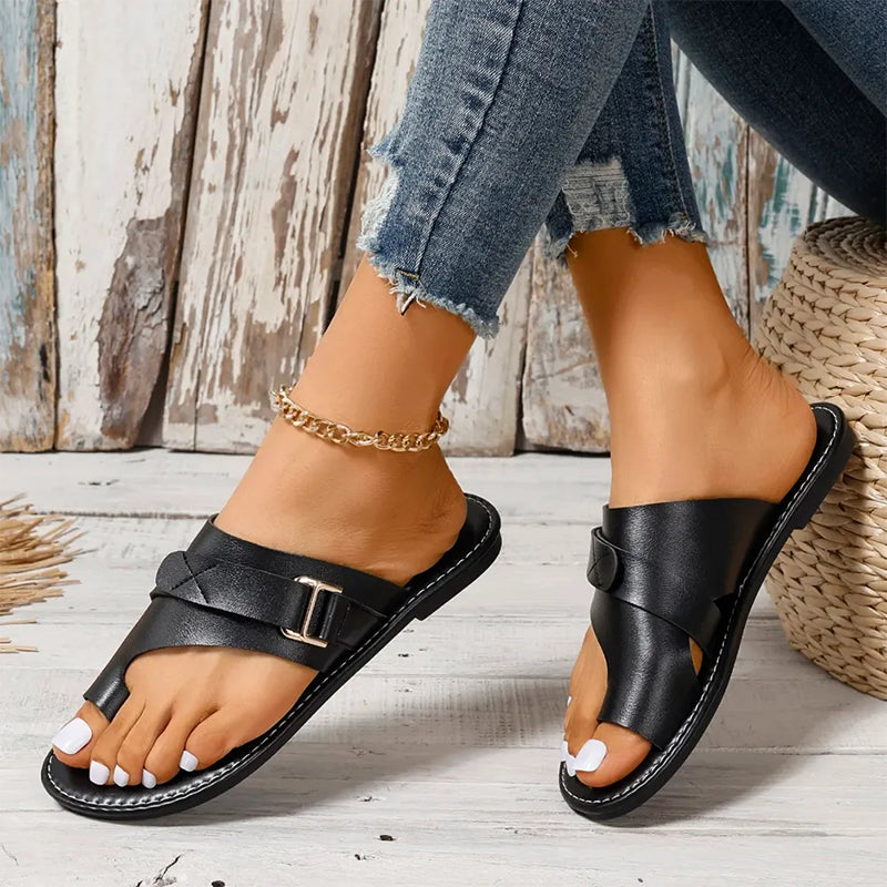 Cameron – Buckle-Strap Mule Sandals