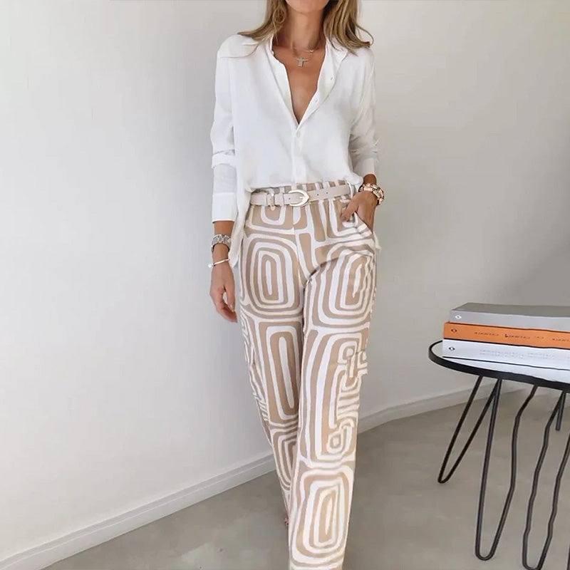 Theodora | Flowing Top and Trousers Two-Piece Set