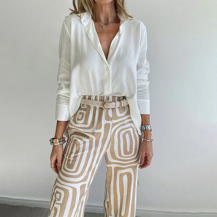 Theodora | Flowing Top and Trousers Two-Piece Set
