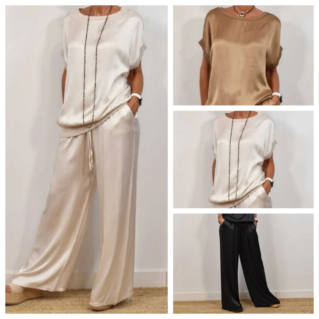 Abigail – Elegant Matching Set Women with Relaxed Flowy Silhouette