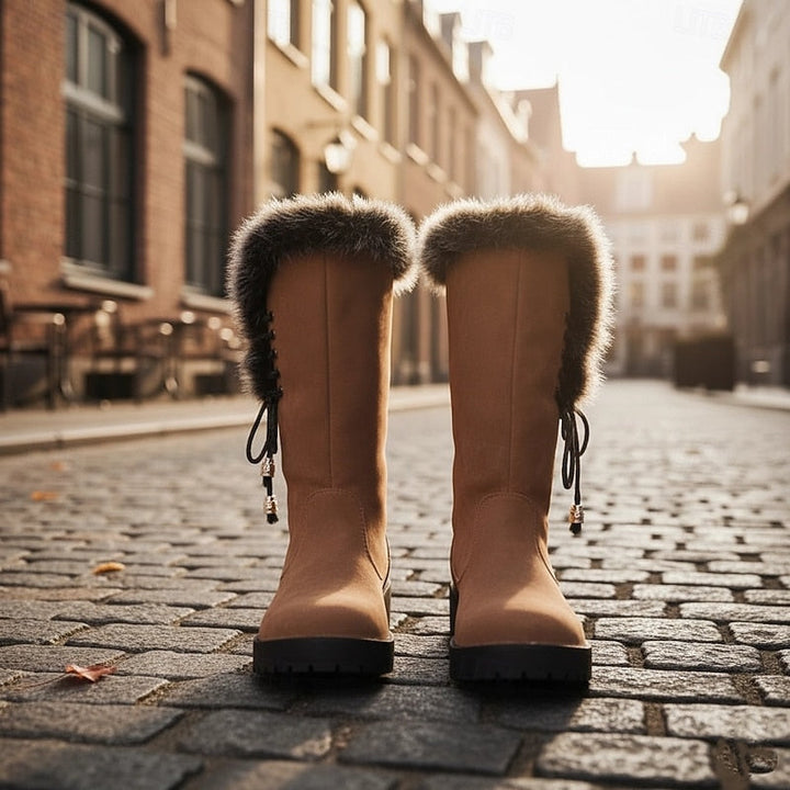 Tamsin | Women's Waterproof Knee-High Winter Boots - Camel - Image 3