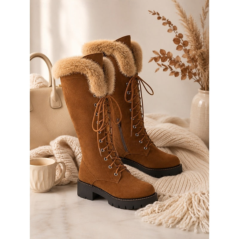 Vorryn | Women's Knee-High Lace-Up Winter Boots - Image 4