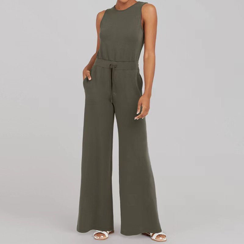 Stella – Elegant Sleeveless Jumpsuit with Wide-Leg Silhouette
